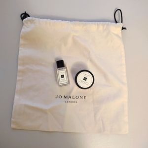 Jo Malone drawstring pouch, cream, body wash brand new!